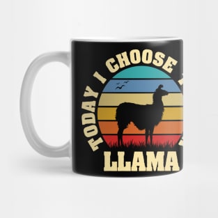 I like Llama Funny vintage lover Today I choose to be a Llama Mug